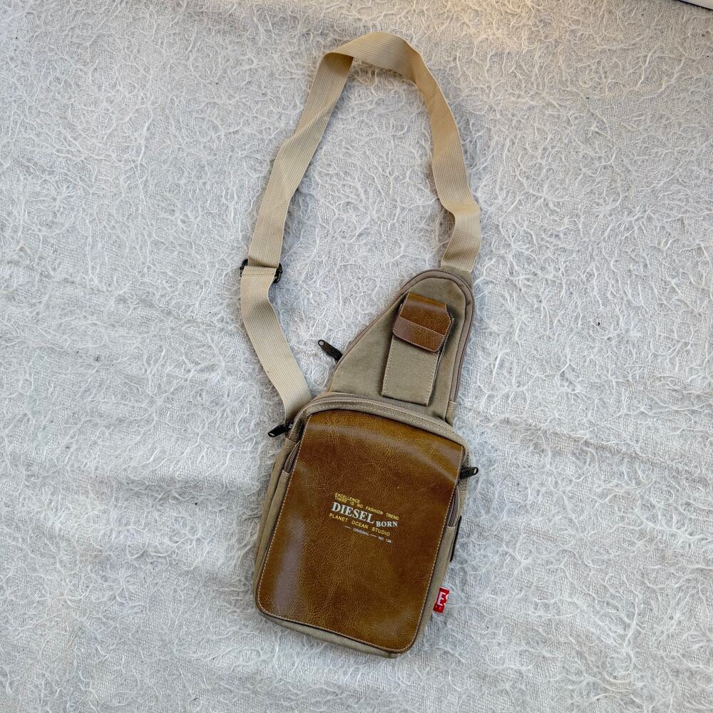 Vintage Diesel Utility Crossbody Sling Bag